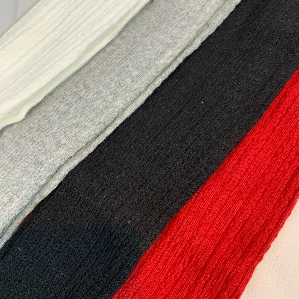 Girls Tights with Matching Headband Bow Set - Red, Black, Grey, White - size XL